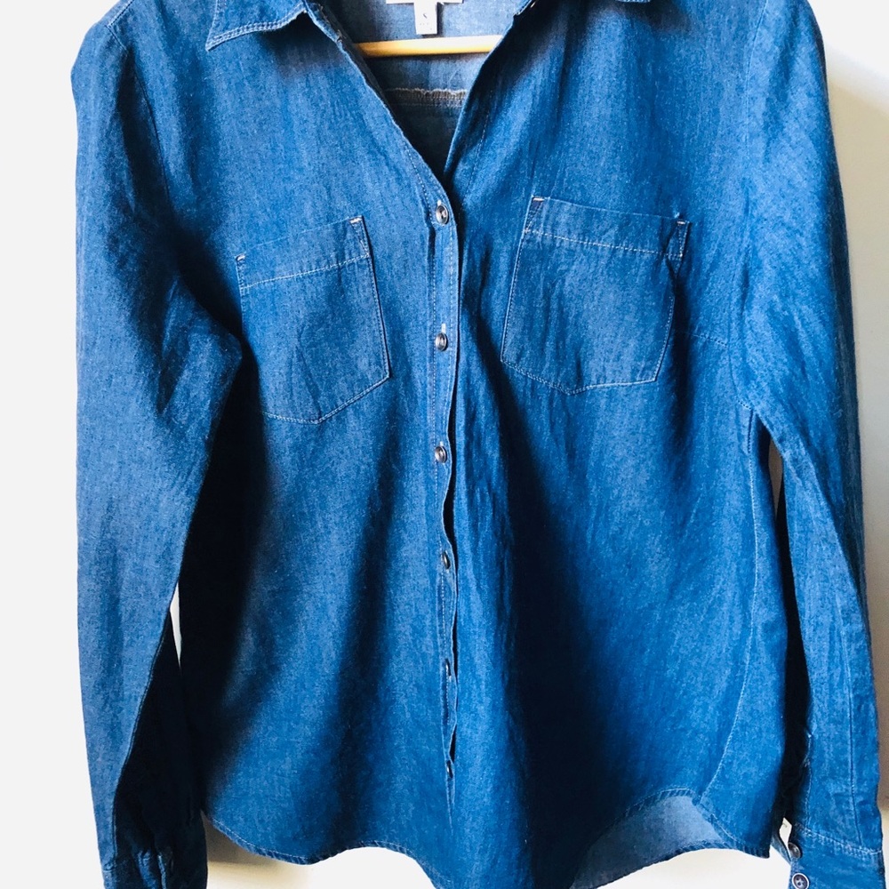 Denim Button Down Shirt- Small